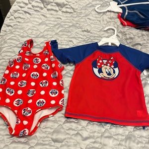 Minnie Mouse girl swimsuit set